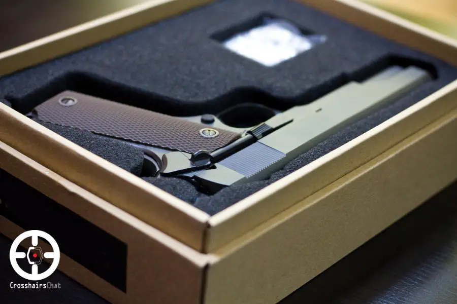 airgun packaged in a box for shipping air rifles