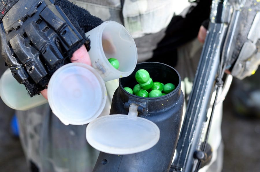 pouring paintballs can you reuse if off ground